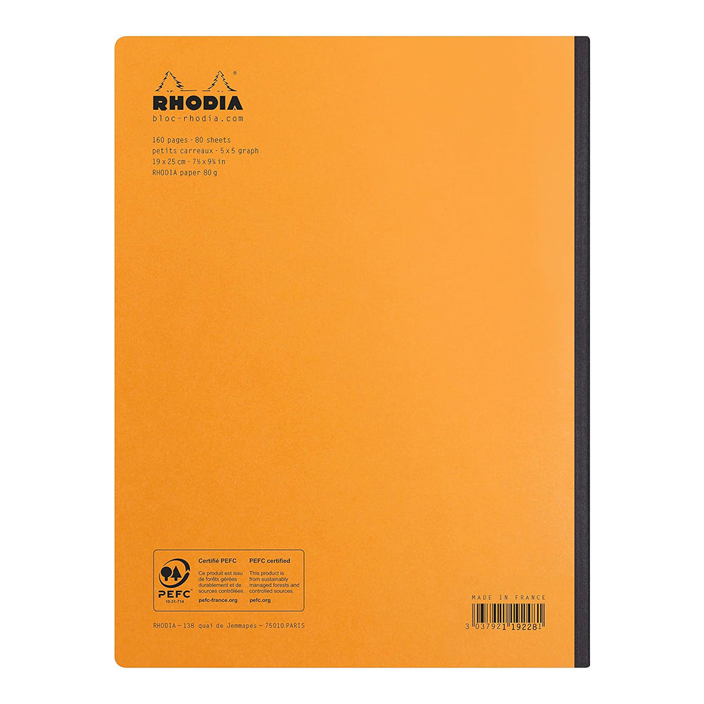 RHODIA Composition Book B5 190x250mm 5x5 Sq Orange