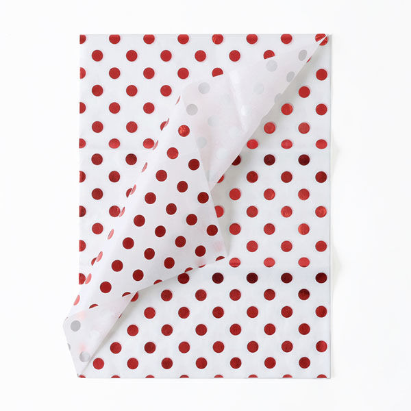 CLAIREFONTAINE Tissue Paper Foil 18g 50x70cm 3s Red Dots