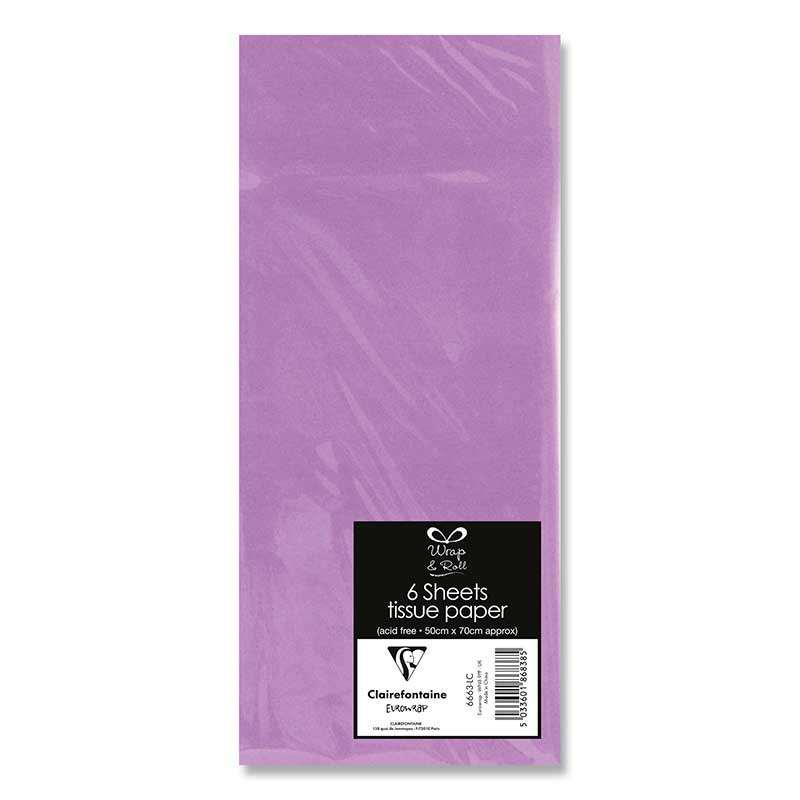 CLAIREFONTAINE Tissue Paper 16g 50x70cm 6s Lilac