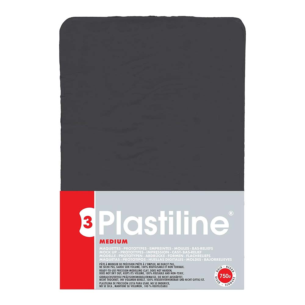 PLASTILINE Modelling Clay 750g 55H Black