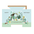 OHH DEER Card Green House Concertina Birthday