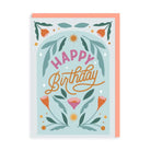 OHH DEER Card Birthday Floral