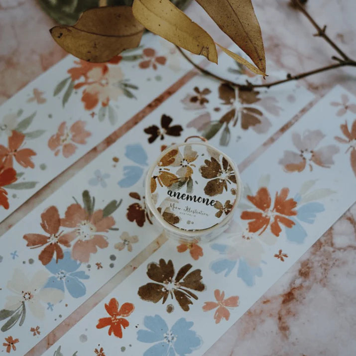MEOW ILLUSTRATION Washi Tape Anemone