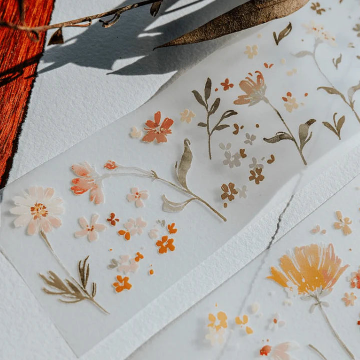 MEOW ILLUSTRATION PET Tape Flower Field