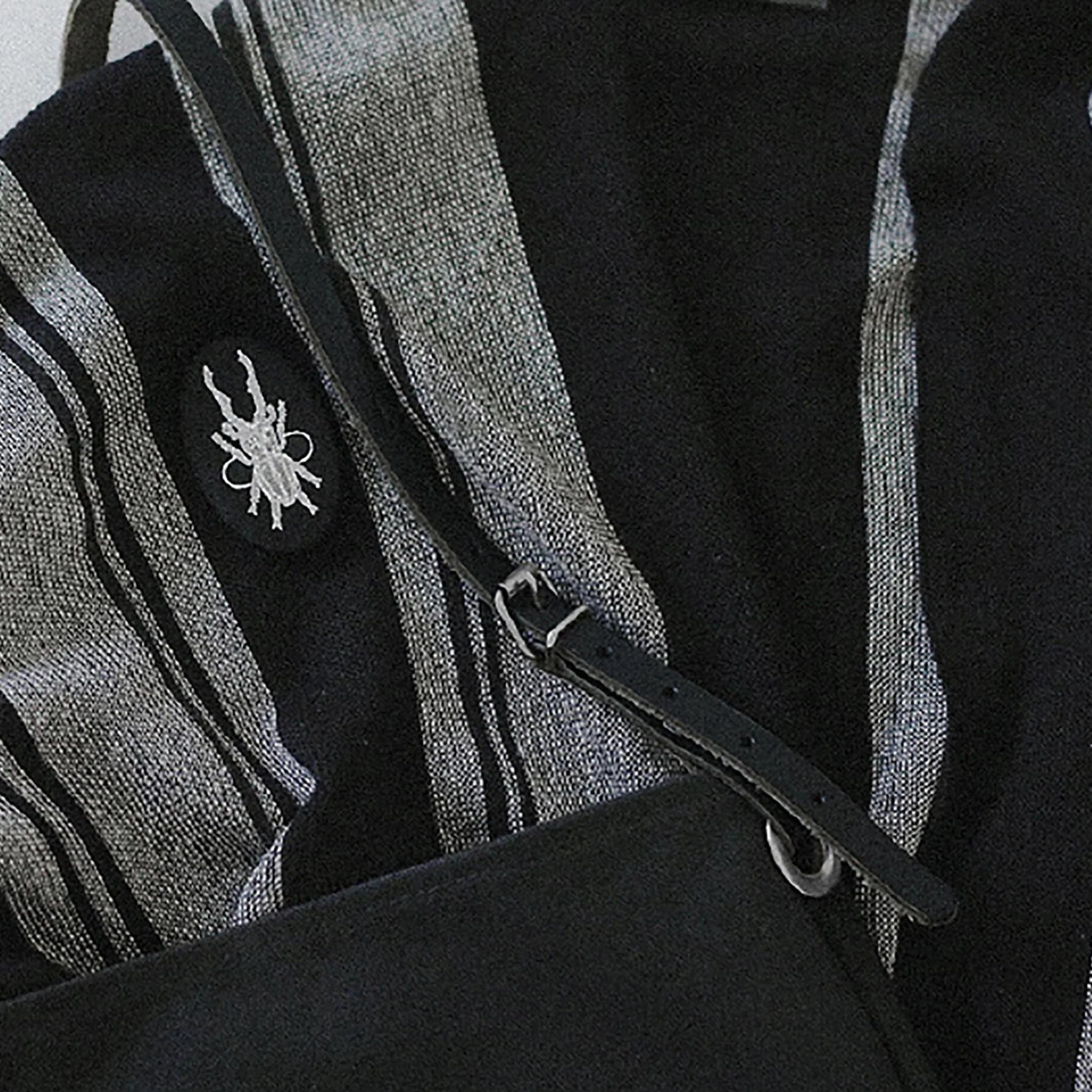 RIBBON WORKS Embroidery Brooch Silver Stag Beetle