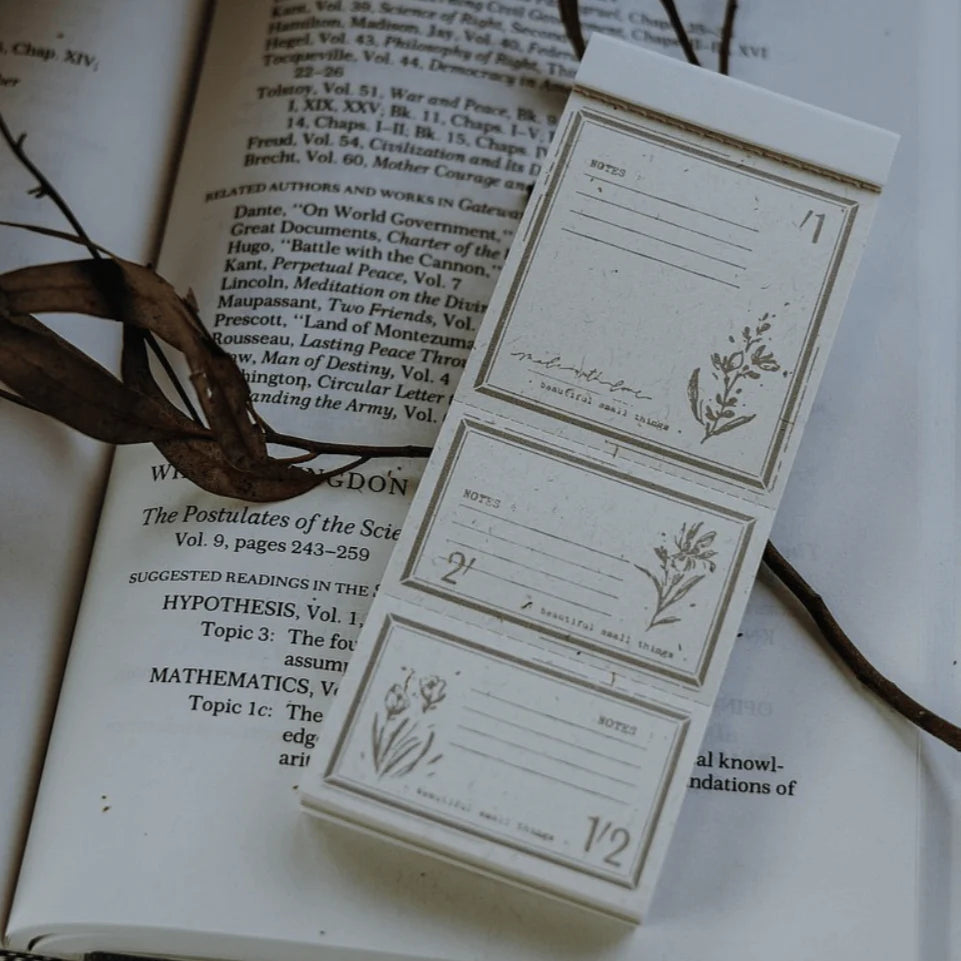 MEOW ILLUSTRATION Letterpress Memo Pad Summer Snow