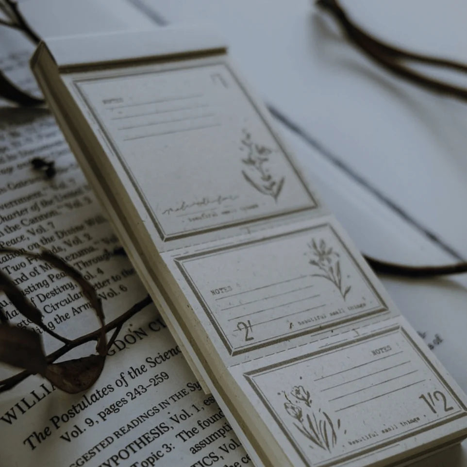 MEOW ILLUSTRATION Letterpress Memo Pad Summer Snow