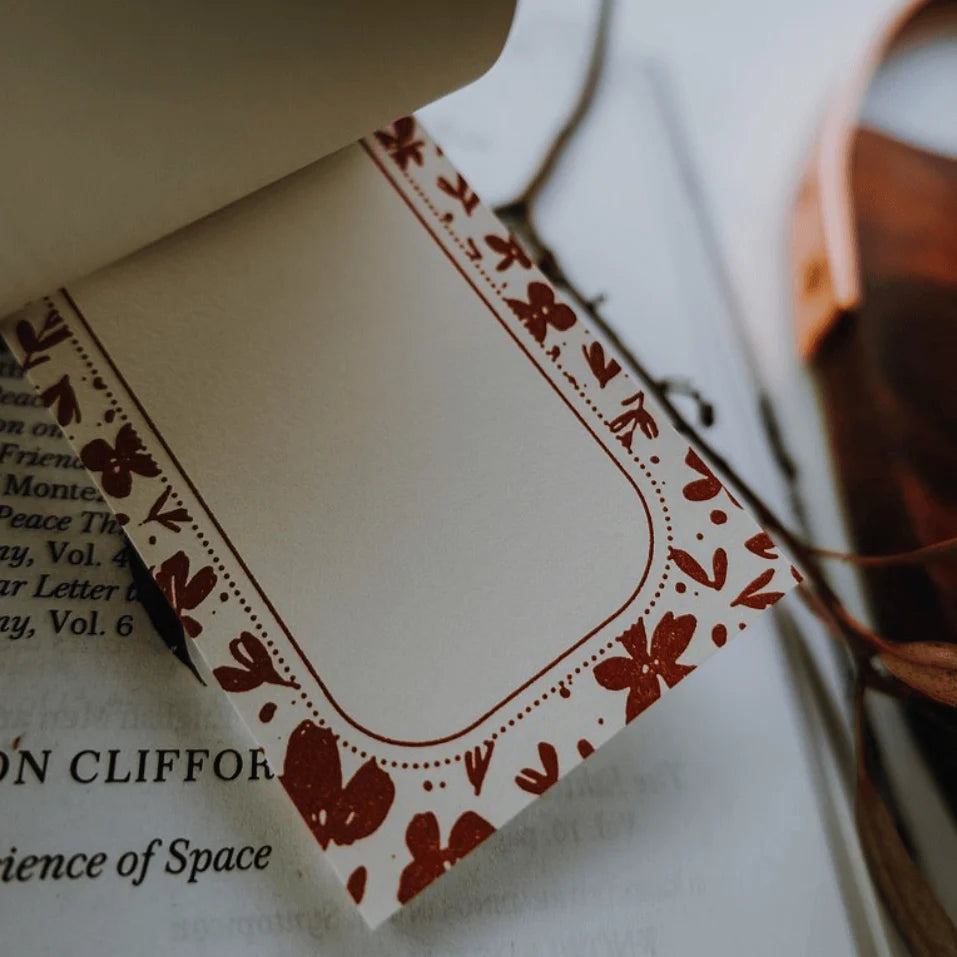 MEOW ILLUSTRATION Letterpress Memo Pad Amber