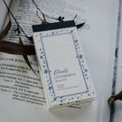 MEOW ILLUSTRATION Letterpress Memo Pad Bluets