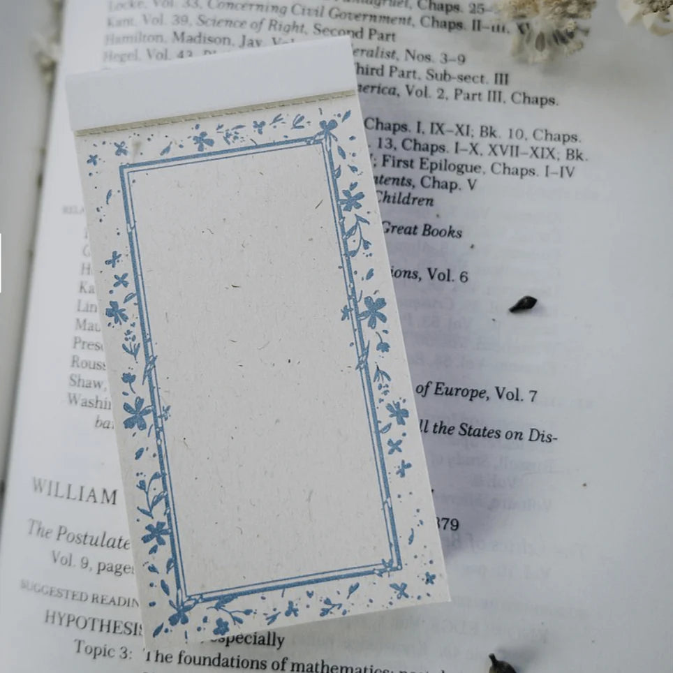 MEOW ILLUSTRATION Letterpress Memo Pad Bluets