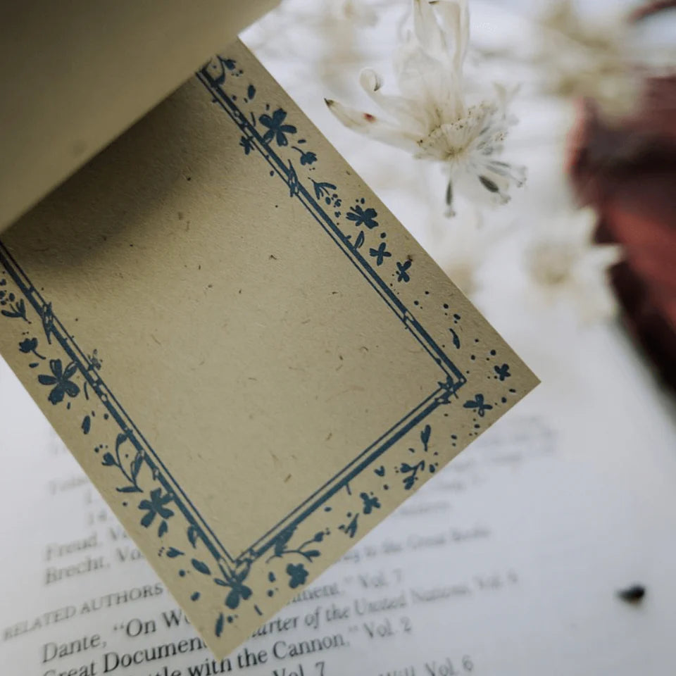 MEOW ILLUSTRATION Letterpress Memo Pad Bluets