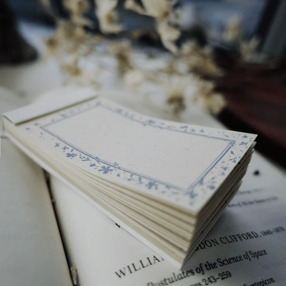 MEOW ILLUSTRATION Letterpress Memo Pad Bluets