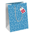CLAIREFONTAINE Gift Bag M 21.5x10.2x25.3cm Blue Snowflakes
