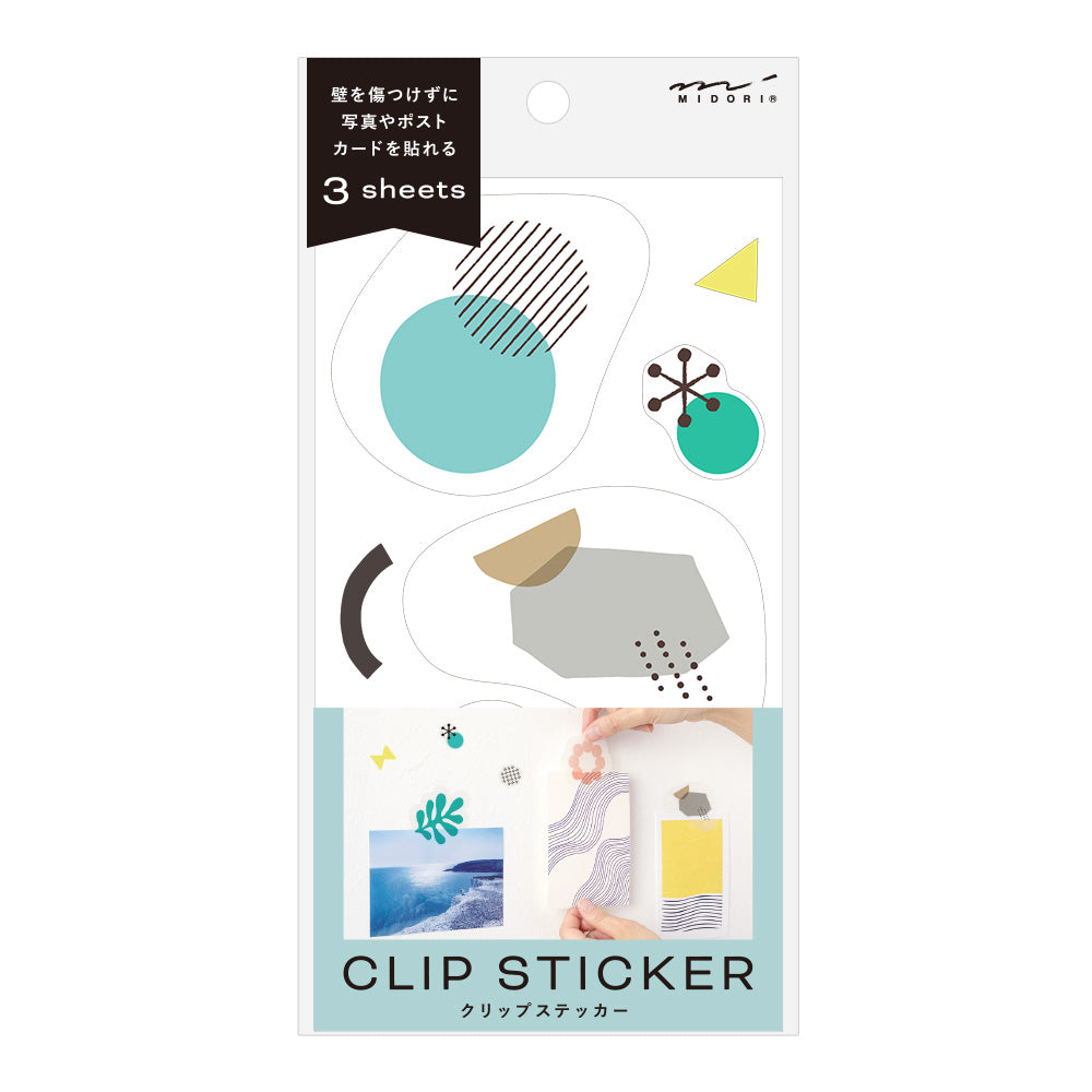 MIDORI Clip Sticker Geometrical Pattern