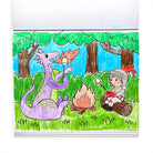 OOLY Color-in Book-Knights & Dragons 1233836
