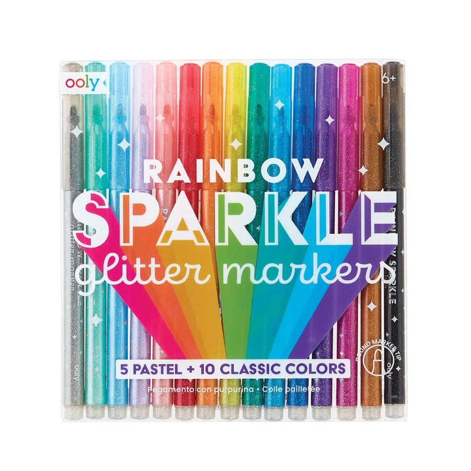OOLY Rainbow Sparkle Glitter Markers 15s 1233853