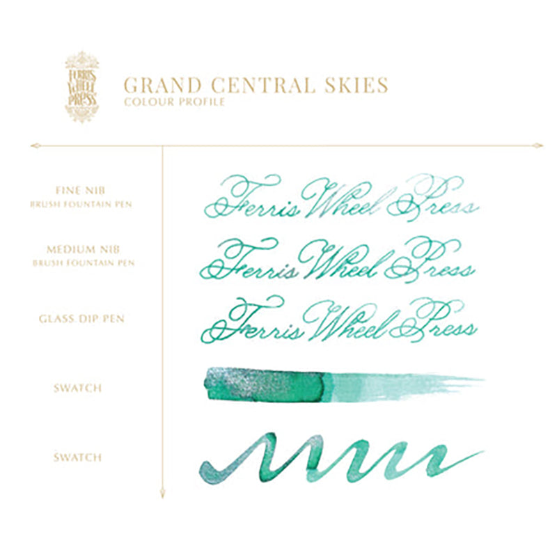 FERRIS WHEEL PRESS Fountain Pen Ink 38ml Grand Central Skies Default Title