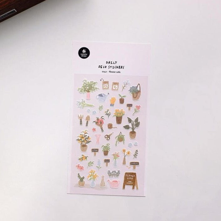 SUATELIER Stickers No.1142 Flower Café
