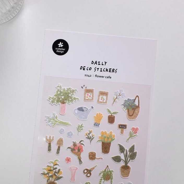 SUATELIER Stickers No.1142 Flower Café