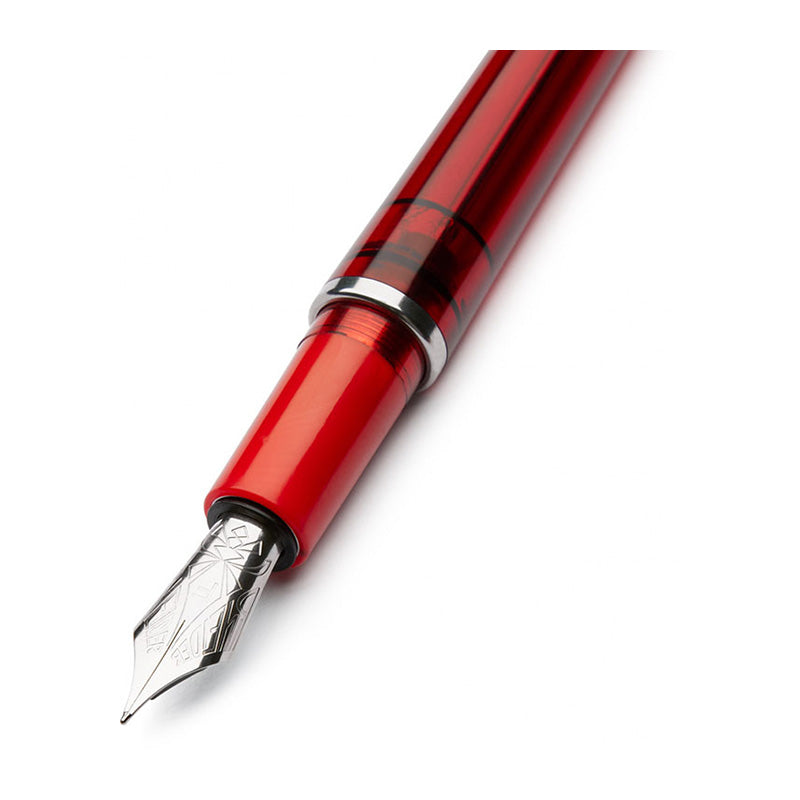 PINEIDER Avatar Twin Touch Down Devil Red Fountain Pen-Medium