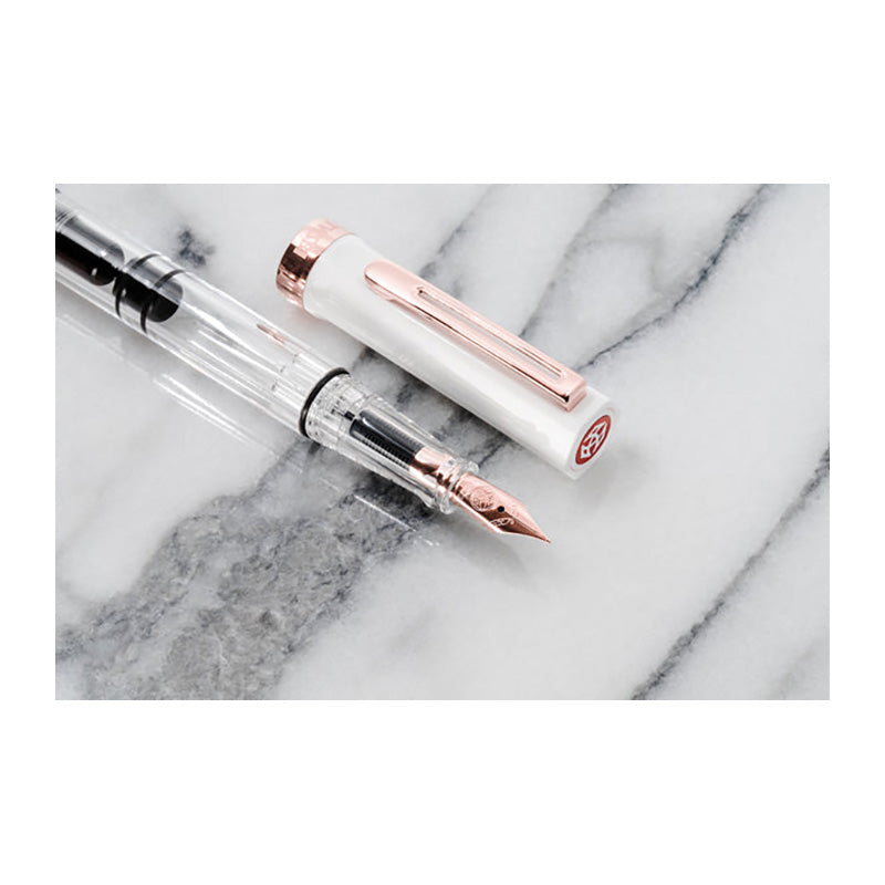 TWSBI ECO Rose Gold White Fountain Pen-Fine