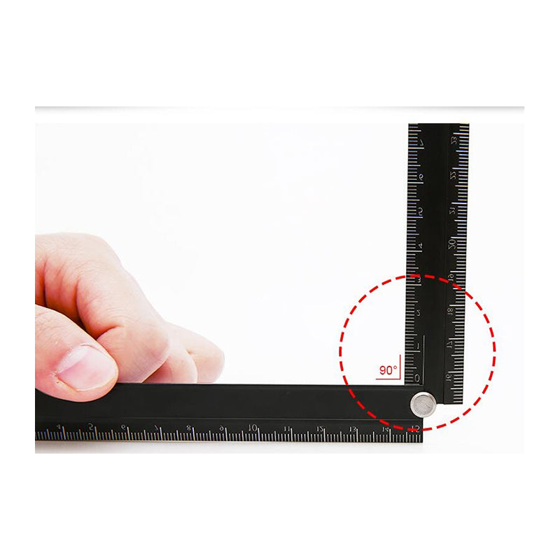 KOKUYO Urban Monochrome Foldable Ruler 30cm Silver Default Title