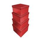 CLAIREFONTAINE Gift Box Square 20x20x12cm Red Glitter