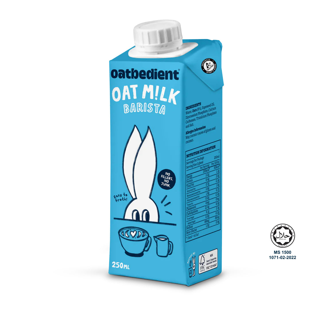 OATBEDIENT Oat Milk RTD Barista 250ml
