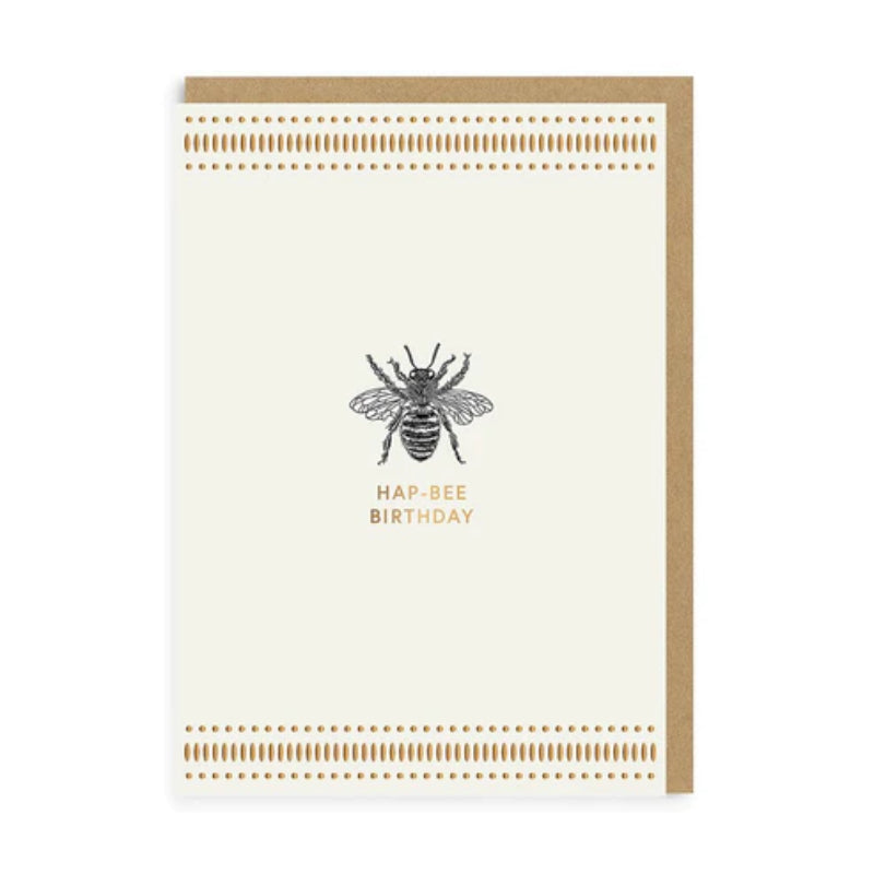 OHH DEER Card Mono Hap-Bee Birthday