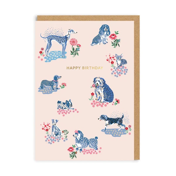 OHH DEER Card Cath Kidston Happy Bday Puppy Fields