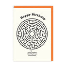 OHH DEER Card Happy Birthday Maze
