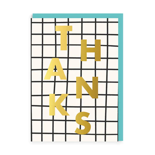 OHH DEER Card Thanks - Grid Pattern