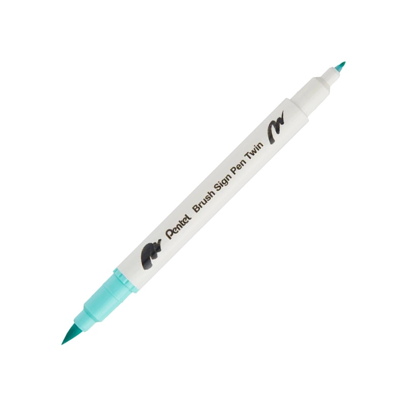 PENTEL Brush Sign Pen Twin-Emerald Green