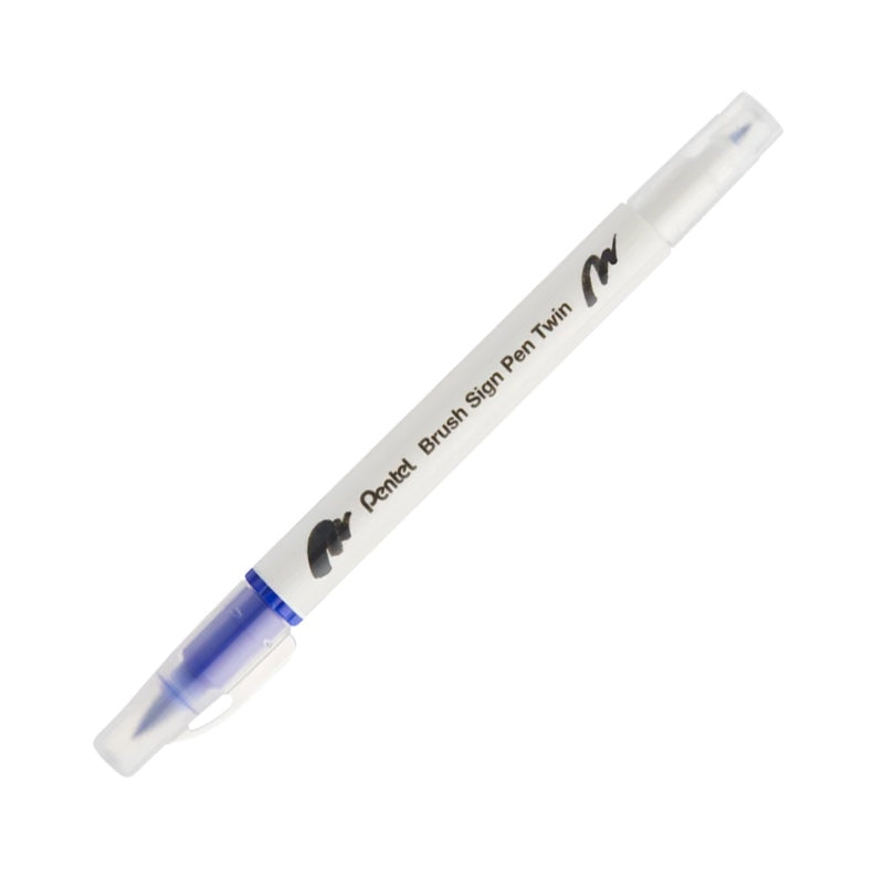 PENTEL Brush Sign Pen Twin-Blue