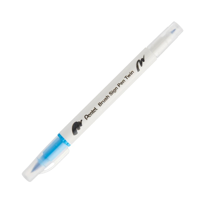 PENTEL Brush Sign Pen Twin-Sky Blue