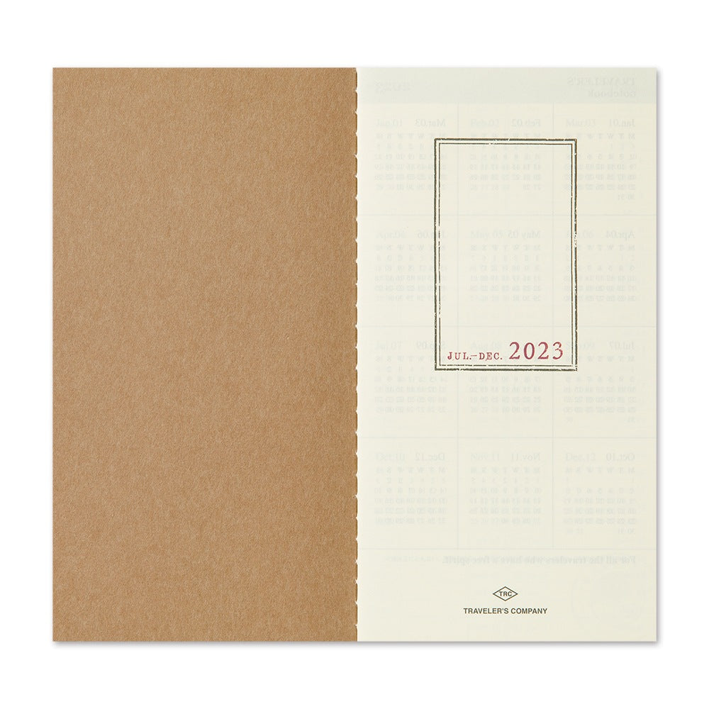 TRAVELERS Notebook 2023 2nd Half Weekly Vertical Reill