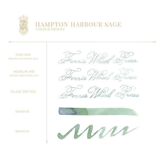 FERRIS WHEEL PRESS Fountain Pen Ink 38ml Hampton Harbour Sage Default Title
