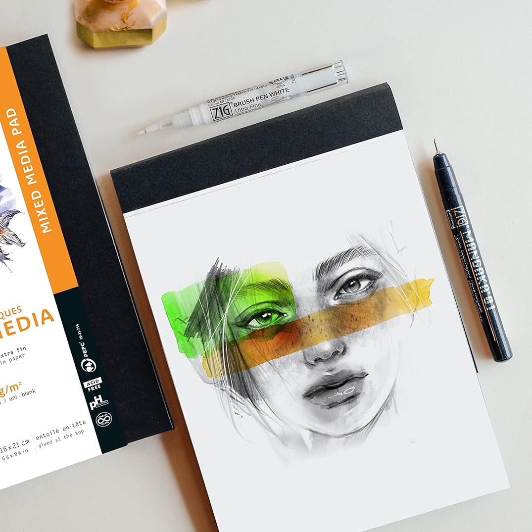 RHODIA Touch Mixed Media Sketchpad 250g A4+ Portrait 20s