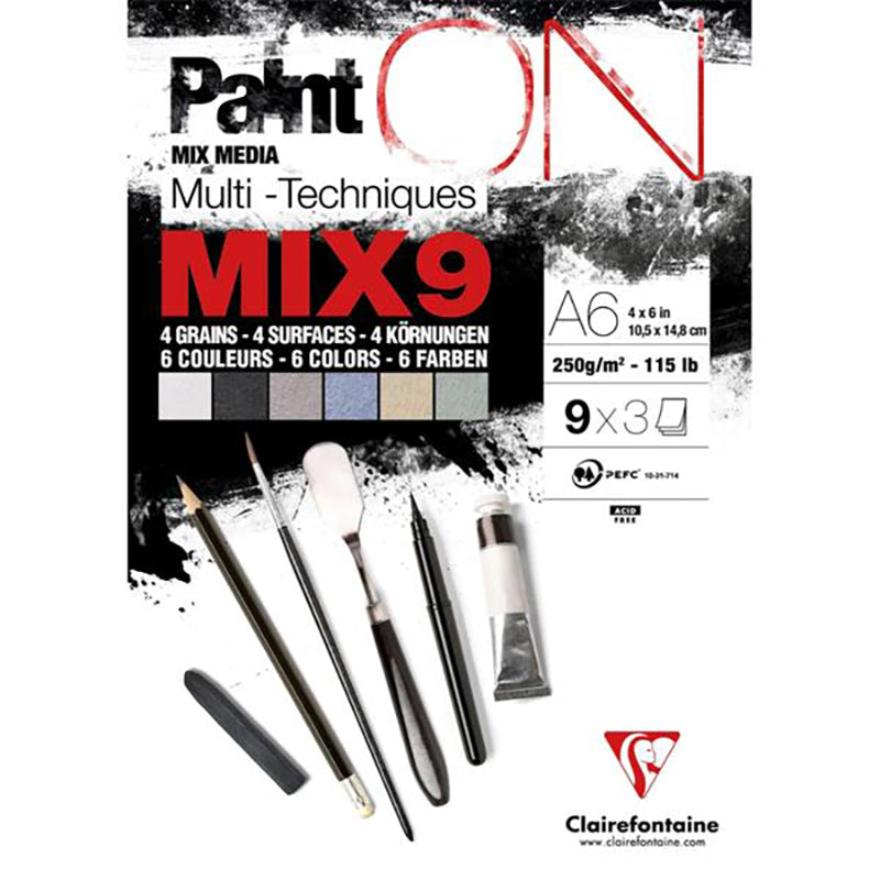 CLAIREFONTAINE Paint ON Pad A6 MIX9 27s Default Title