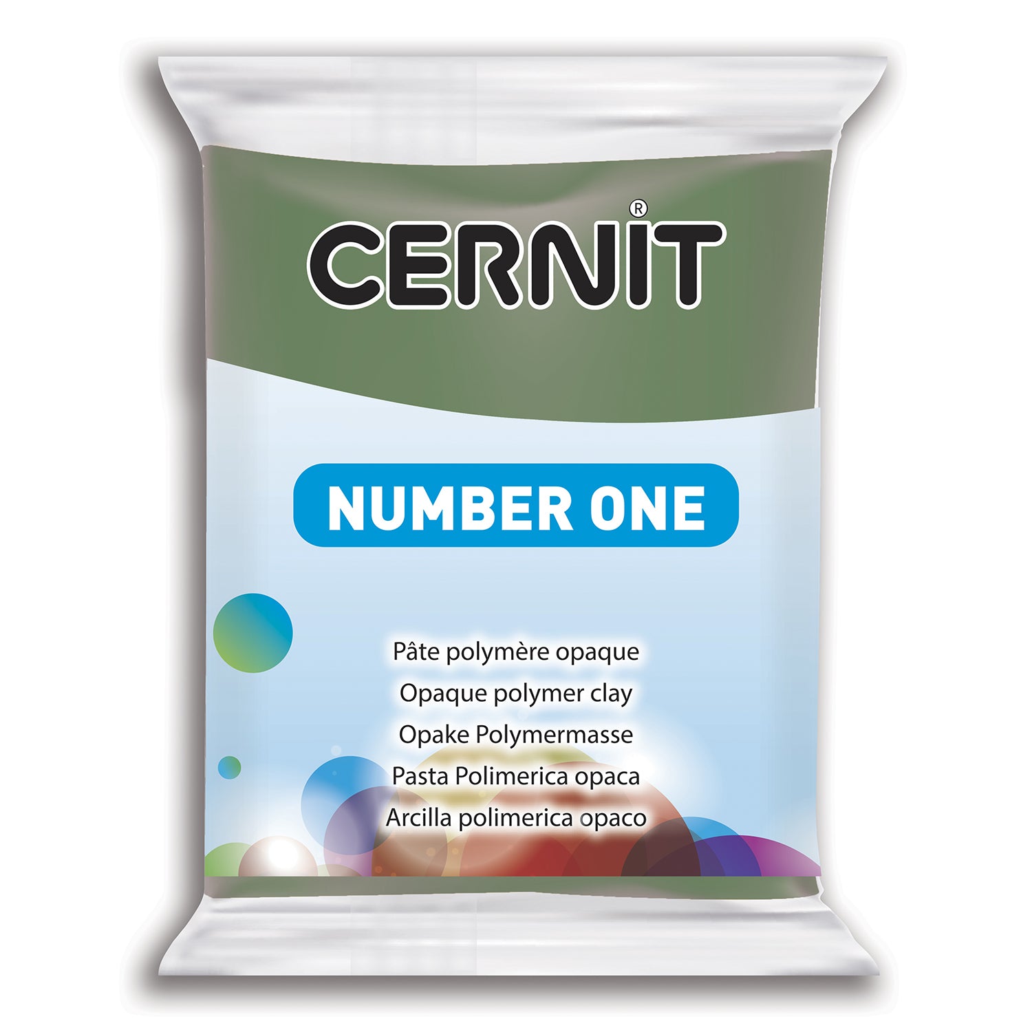 CERNIT Polymer Clay 56g Number One 645 Olive-Green