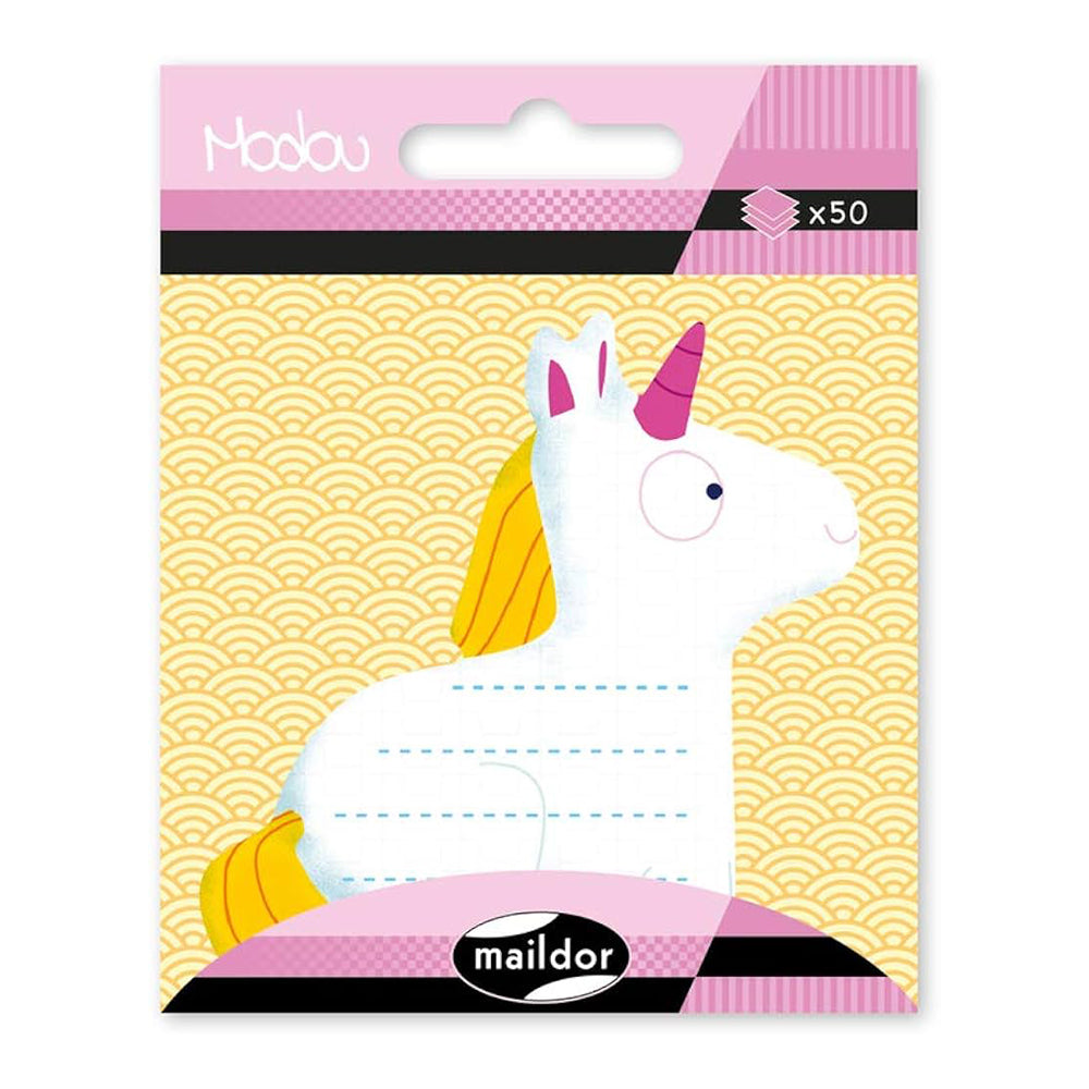 MAILDOR Modou Sticky Note Sitting Unicorn 50s