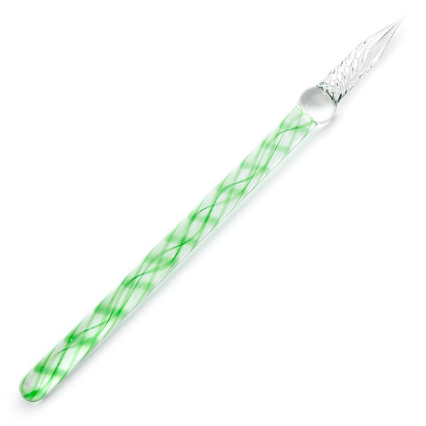 JACQUES HERBIN Straight Glass Pen 16cm Green Default Title
