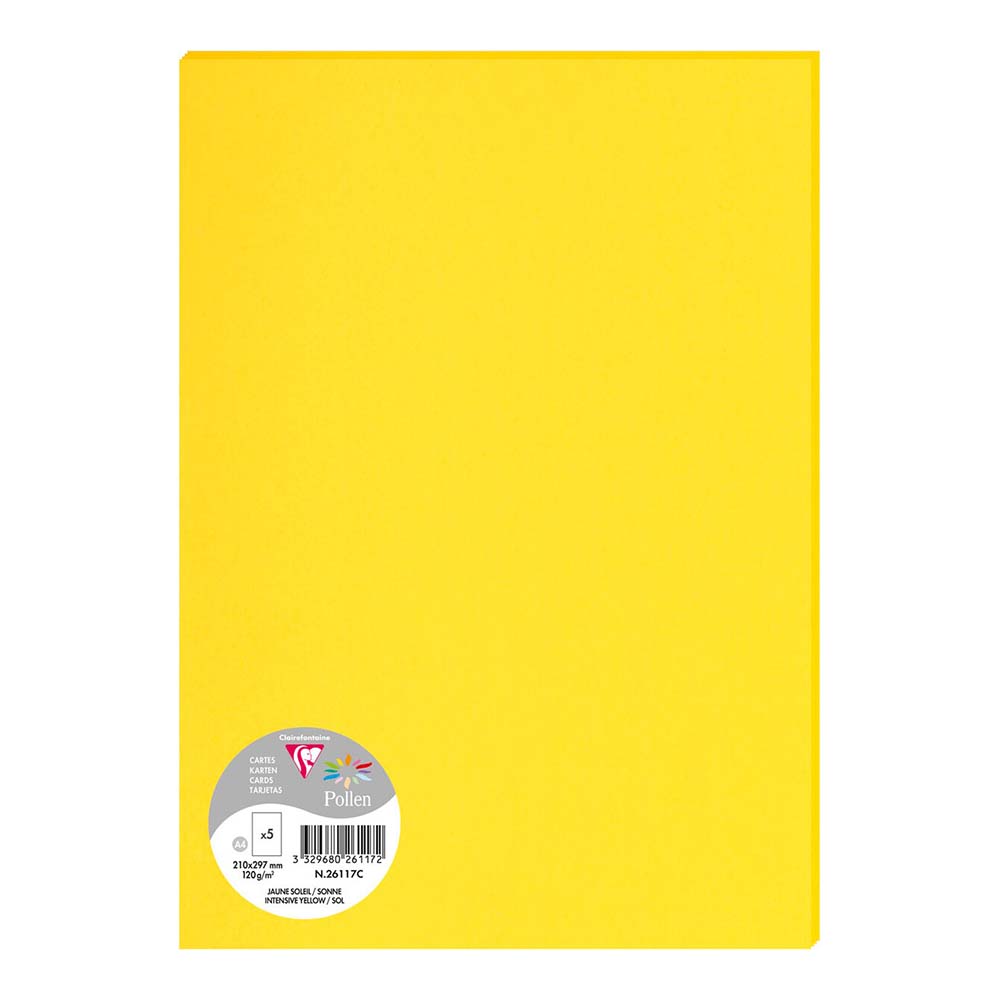 POLLEN Cards 120g 297x210mm Intensive Yellow 5s