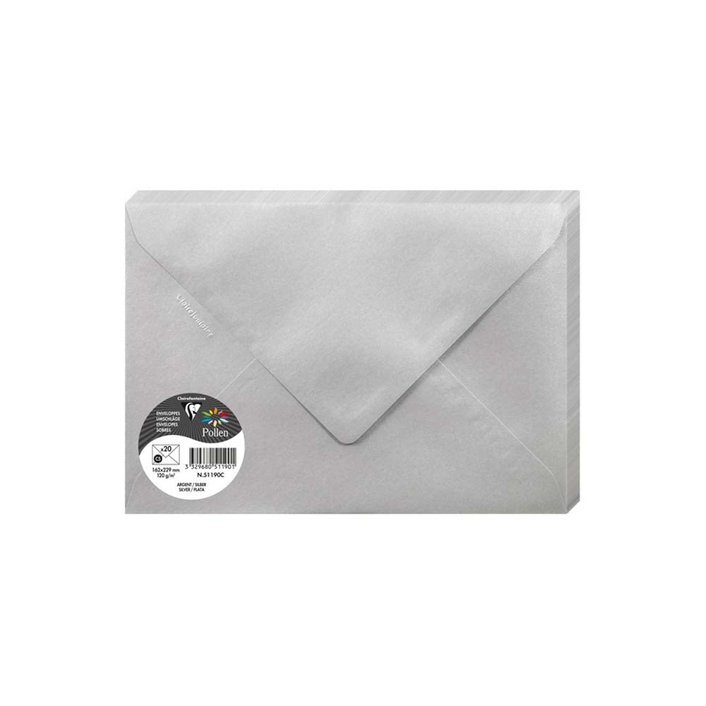 POLLEN Envelopes 120g 162x229mm Silver 5s