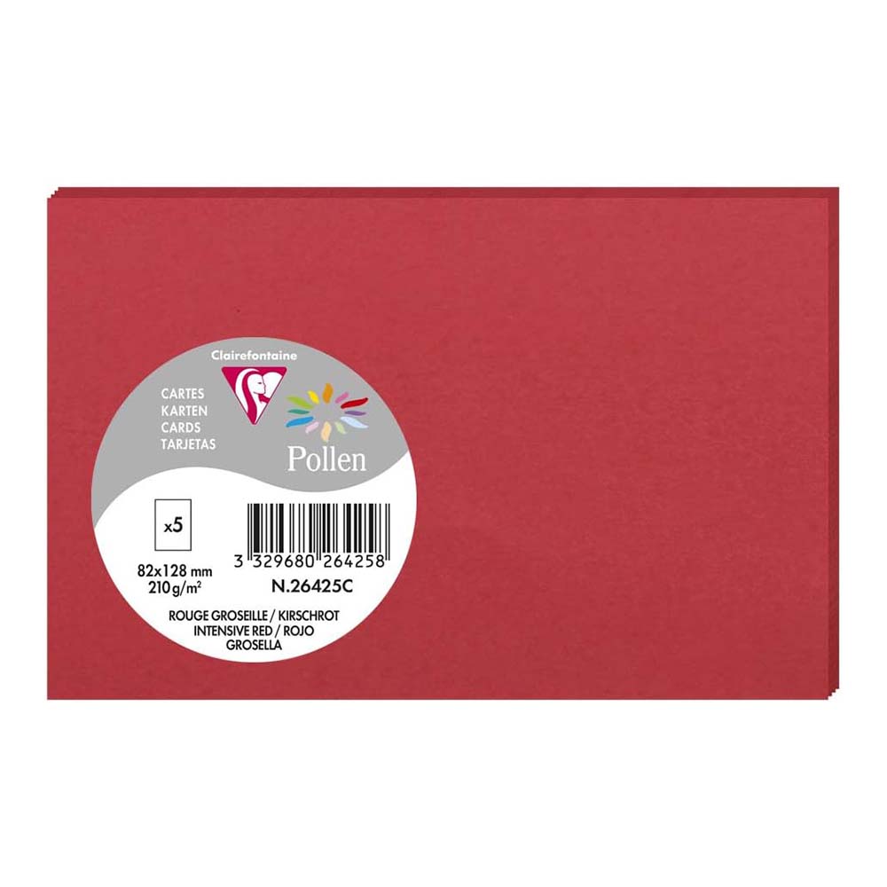 POLLEN Envelopes 120g 82x128mm Intensive Red 5s