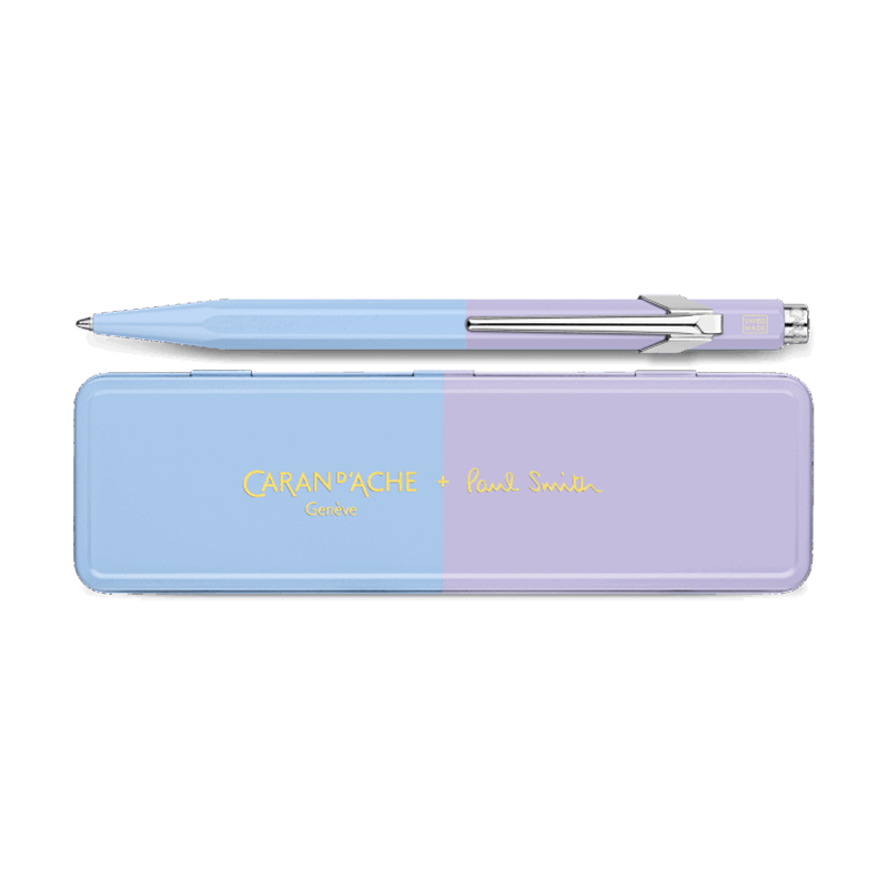CARAN D'ACHE 849 Ball Pen x Paul Smith Limited Edition Skyblue/Lavender Default Title