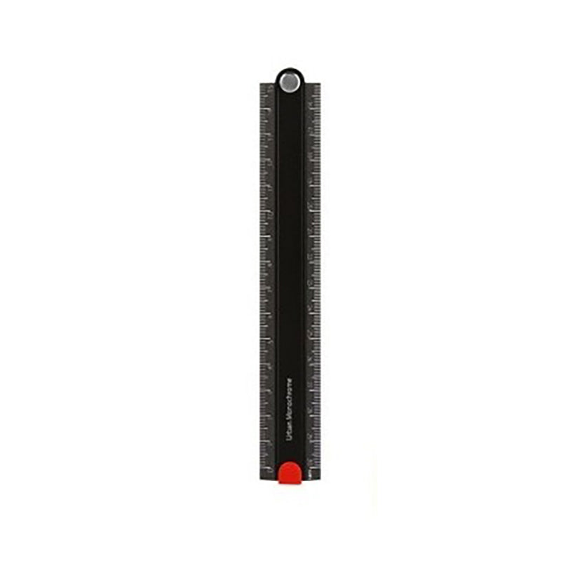 KOKUYO Urban Monochrome Foldable Ruler 30cm Black Default Title