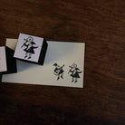 KOCKA Rubber Stamp Gnome w/Flowers