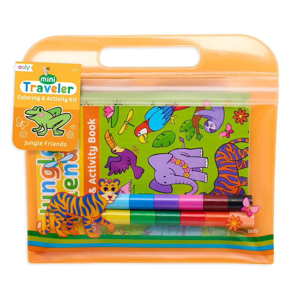 OOLY Mini Traveler Col & Act Kit-Jungle Friends 1242275
