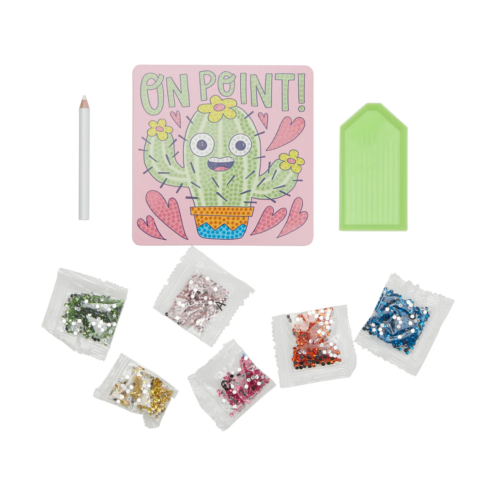 OOLY Razzle Dazzle DIY Mini Gem Art Kit-Cheery Cactus 1242269